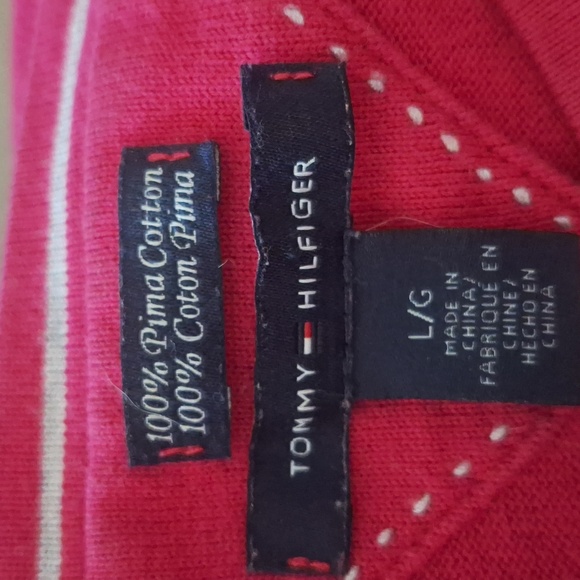Tommy Helfiger 100% Pima Cotton Size Large - Picture 5 of 5